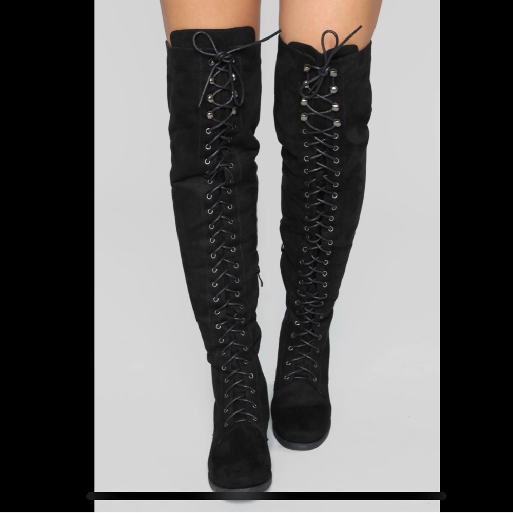 Suede Thigh High Boots